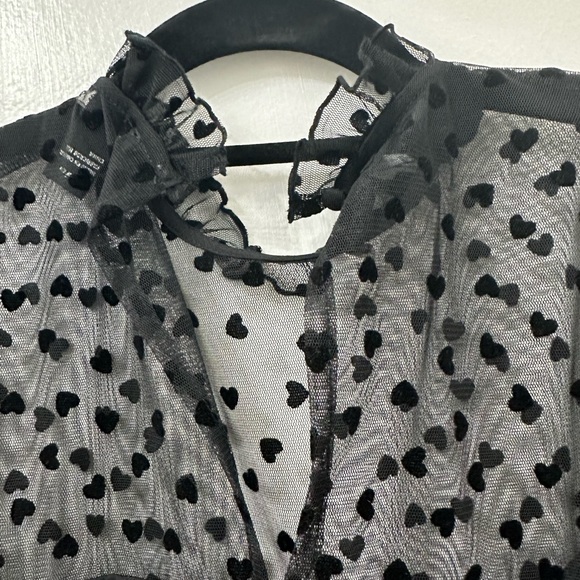 Puffy Sheer Sleeve Floral Blouse - Picture 3 of 4